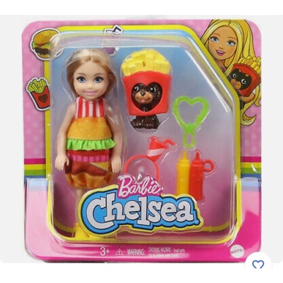Mattel Other - Mattel Barbie club Chelsea, Burger dress up doll